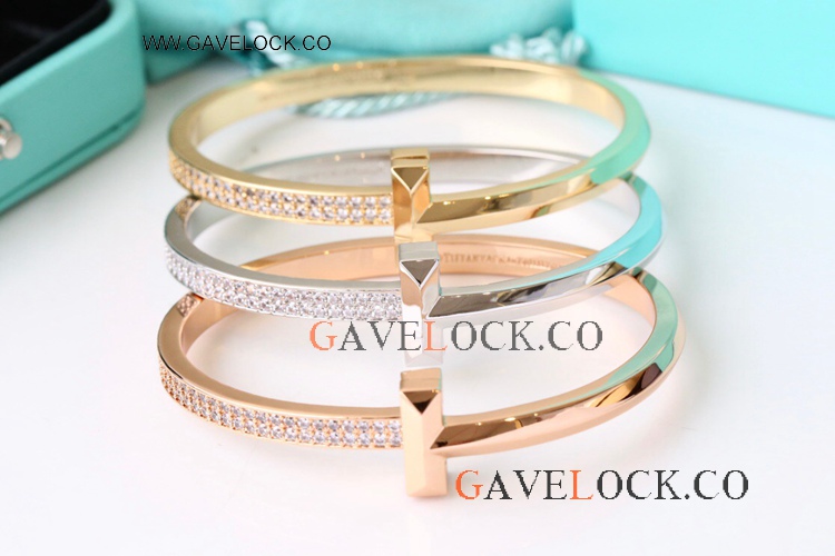 Best Copy Tiffiny T Wire Bangle with Diamonds
